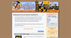 Desktop Screenshot of coxandgravesauctions.com