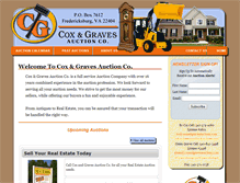 Tablet Screenshot of coxandgravesauctions.com